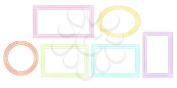 Abstract frames. Conceptual design. 3D illustration