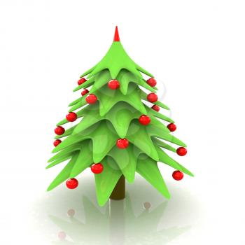 Christmas tree. 3d illustration