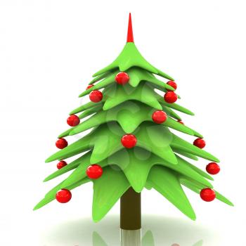 Christmas tree. 3d illustration