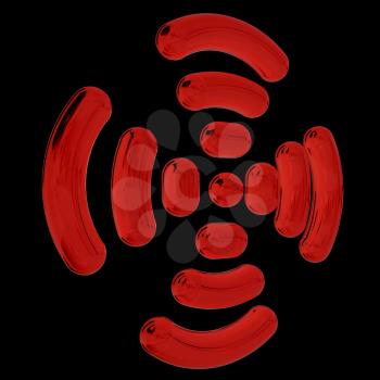 Radio Frequency Identification symbol. 3d illustration