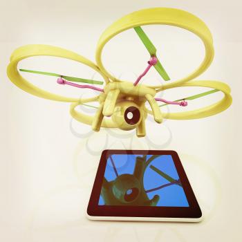 Drone with tablet pc