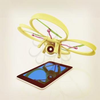 Drone with tablet pc