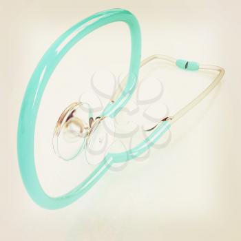 stethoscope. 3d illustration