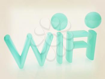 WiFi symbol. 3d illustration