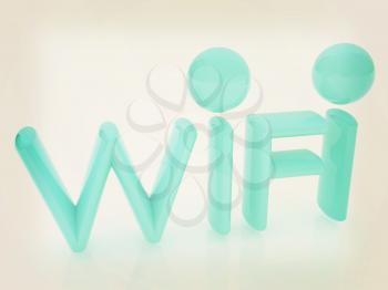 WiFi symbol. 3d illustration