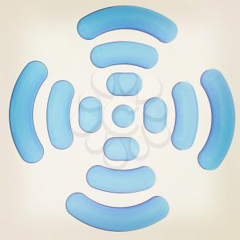 Radio Frequency Identification symbol. 3d illustration