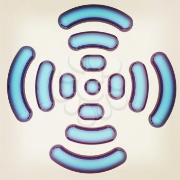 Radio Frequency Identification symbol. 3d illustration