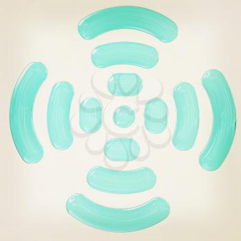 Radio Frequency Identification symbol. 3d illustration