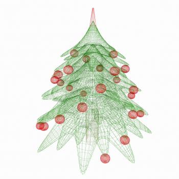 Christmas tree concept. 3d illustration