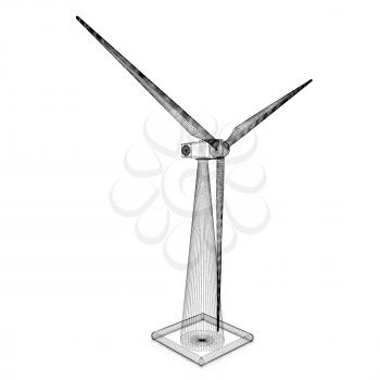 Wind generator turbines icon. 3d illustration