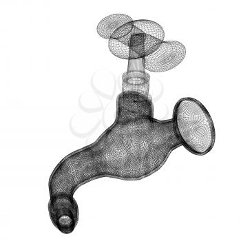 Water tap. 3d illustration