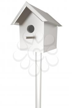 birdhouse - a metal souvenir. 3d illustration