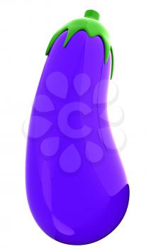 Eggplant icon. 3d illustration