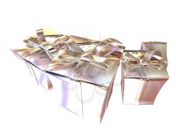 Gift boxes. 3d illustration