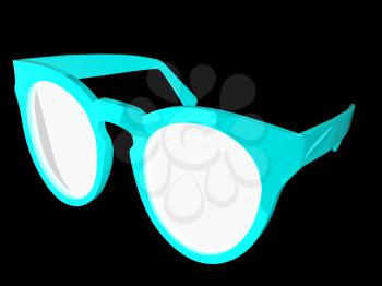 Cool red sunglasses. 3d illustration