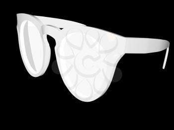 Cool black sunglasses. 3d illustration