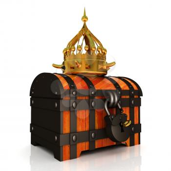 Crown and chest. 3d render