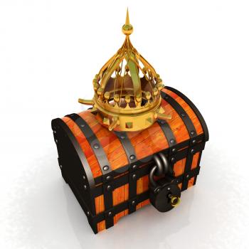 Crown and chest. 3d render