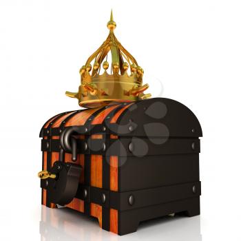 Crown and chest. 3d render