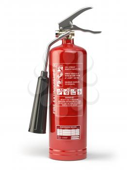 Fire extinguisher isolated on white background. 3d illustration