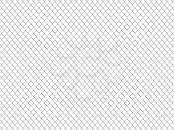 Chain link fence pattern. Industrial style wallpaper. Realistic geometric texture. Graphic design element for corporate identity, web sites, catalog. Steel wire wall isolated on white. 3D illustration.