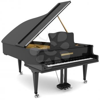 Black grand piano