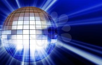 Shining disco mirrorball