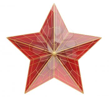 Ruby star. 3D illustration