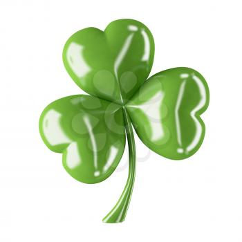 3d shiny leaf clover for your St.Patrick's Day design