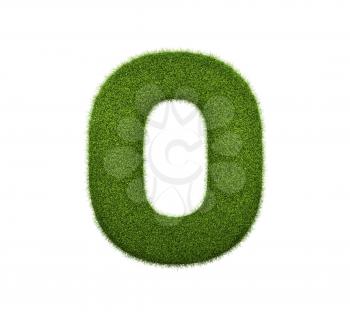 3d render of grass numbers