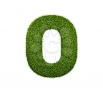 3d render of grass numbers