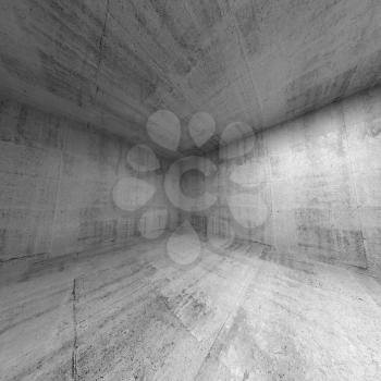 Empty room, abstract concrete 3d interior. Wide angle