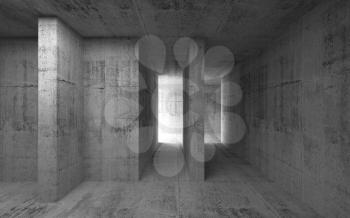 Empty dark abstract concrete interior. 3d illustration