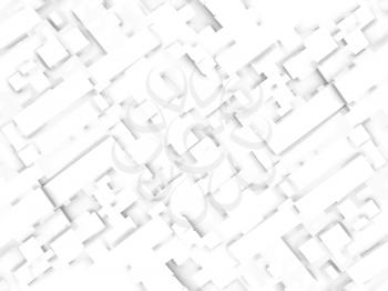 Abstract digital 3d background texture with chaotic squares pattern