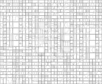 Abstract geometric pattern. High-tech structure layout, flat schematic view