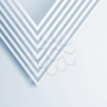 Abstract square background, geometric pattern of square paper frames. 3d render illustration