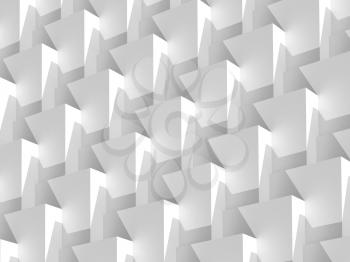 Digital graphic background with parametric white structure. Abstract geometric pattern, 3d rendering illustration 