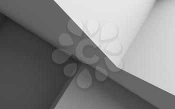 Abstract digital polygonal background. Structure with white corners. 3d render illustration