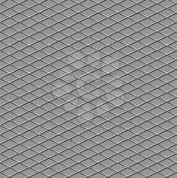 Metallic diamond flooring front view abstract industrial seamless background