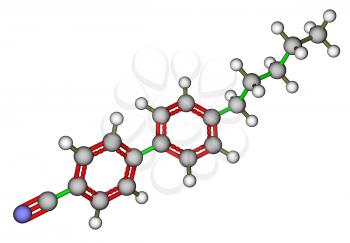 Twisted nematic liquid crystal molecule model