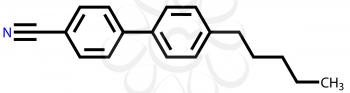 Twisted nematic liquid crystal molecule structural formula