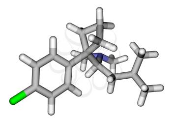 Sibutramine (oral anorexant, obesity treatment) molecular structure