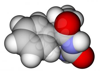 Phenobarbital (epilepsy drug) 3D molecular structure