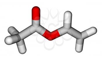 Vinyl acetate sticks molecular model