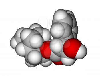 Atropine space filling model isolated on a white background