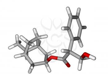 Atropine sticks model isolated on a white background