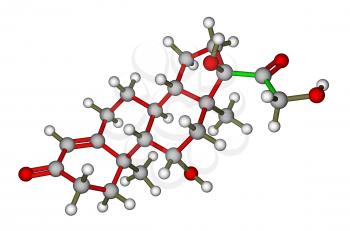 Optimized molecular structure of hormone cortisol