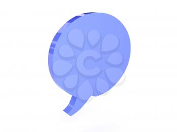 Bubble icon over white background. Concept 3D illustration.