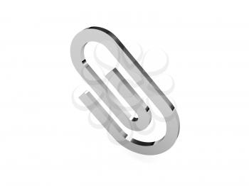 Clip icon over white background. Concept 3D illustration.