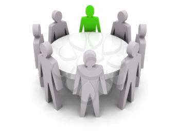 Conference leader, speaker. Concept 3D illustration
